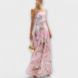 Rosa - Vestido Maxi com Ombros à Mostra