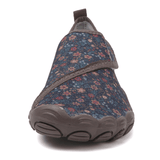 Bruna - Sapatos Barefoot Estampado Floral Azul-marinho