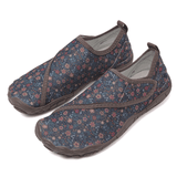 Bruna - Sapatos Barefoot Estampado Floral Azul-marinho
