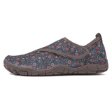 Bruna - Sapatos Barefoot Estampado Floral Azul-marinho
