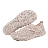 Maria - Sapatos Barefoot Estampado de Leopardo Marfim
