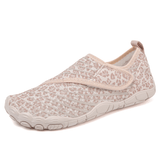 Maria - Sapatos Barefoot Estampado de Leopardo Marfim