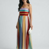Helena - Vestido Maxi às Riscas