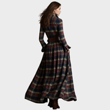 Carolina - Vestido Maxi Vintage Xadrez