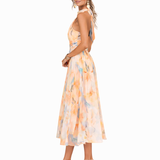 Célia - Vestido Estampado com Decote