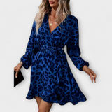 Alice - Vestido Elegante Estampado com Decote em V