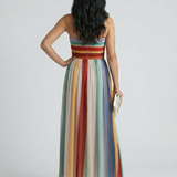 Helena - Vestido Maxi às Riscas