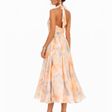 Célia - Vestido Estampado com Decote