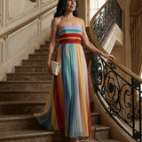 Helena - Vestido Maxi às Riscas
