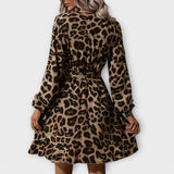 Alice - Vestido Elegante Estampado com Decote em V