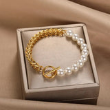 Eduarda - Pulseira Elegante de Pérolas