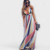 Célia - Vestido às Riscas com Decote em V