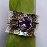 Anillo para meditación hecho de cristal de Bohemia