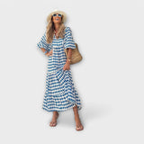 Rosa - Vestido Maxi Elegante Geométrico