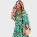 Rosa - Vestido Maxi Elegante Geométrico
