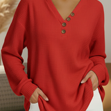 Carla - Camisola Lisa com Decote em V
