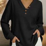 Carla - Camisola Lisa com Decote em V