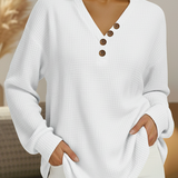 Carla - Camisola Lisa com Decote em V