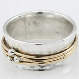 Anillo vintage de oro con baño de plata