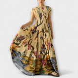 Laura - Vestido Estampado com Folhos