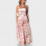 Rosa - Vestido Maxi com Ombros à Mostra