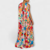 Ana - Vestido Maxi Floral com Ombros à Mostra