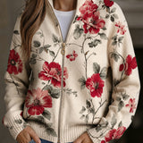 Gabriela - Casaco de malha Vintage Estampado
