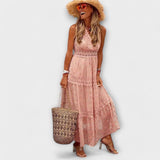 Matilde - Vestido Maxi Boho com Renda