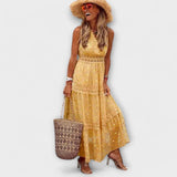 Matilde - Vestido Maxi Boho com Renda